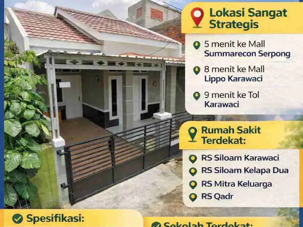 Di jual cepat rumah di kelapa dua Tangerang