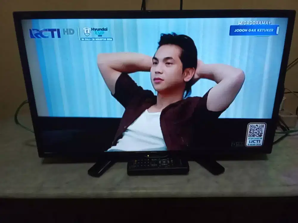TV LED SHARP 24 INCH ANALOG NORMAL NOMINUS MULUS KELENGKAPAN REMOTE