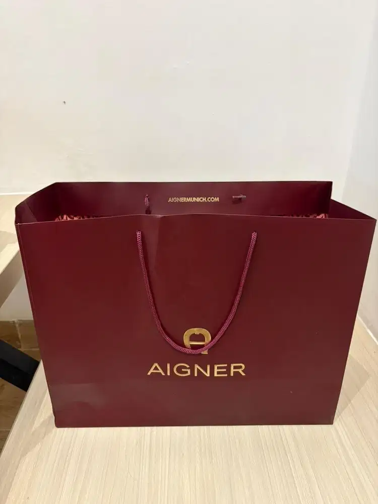AIGNER LUCA BLACK LEATHER BAG ORIGINAL