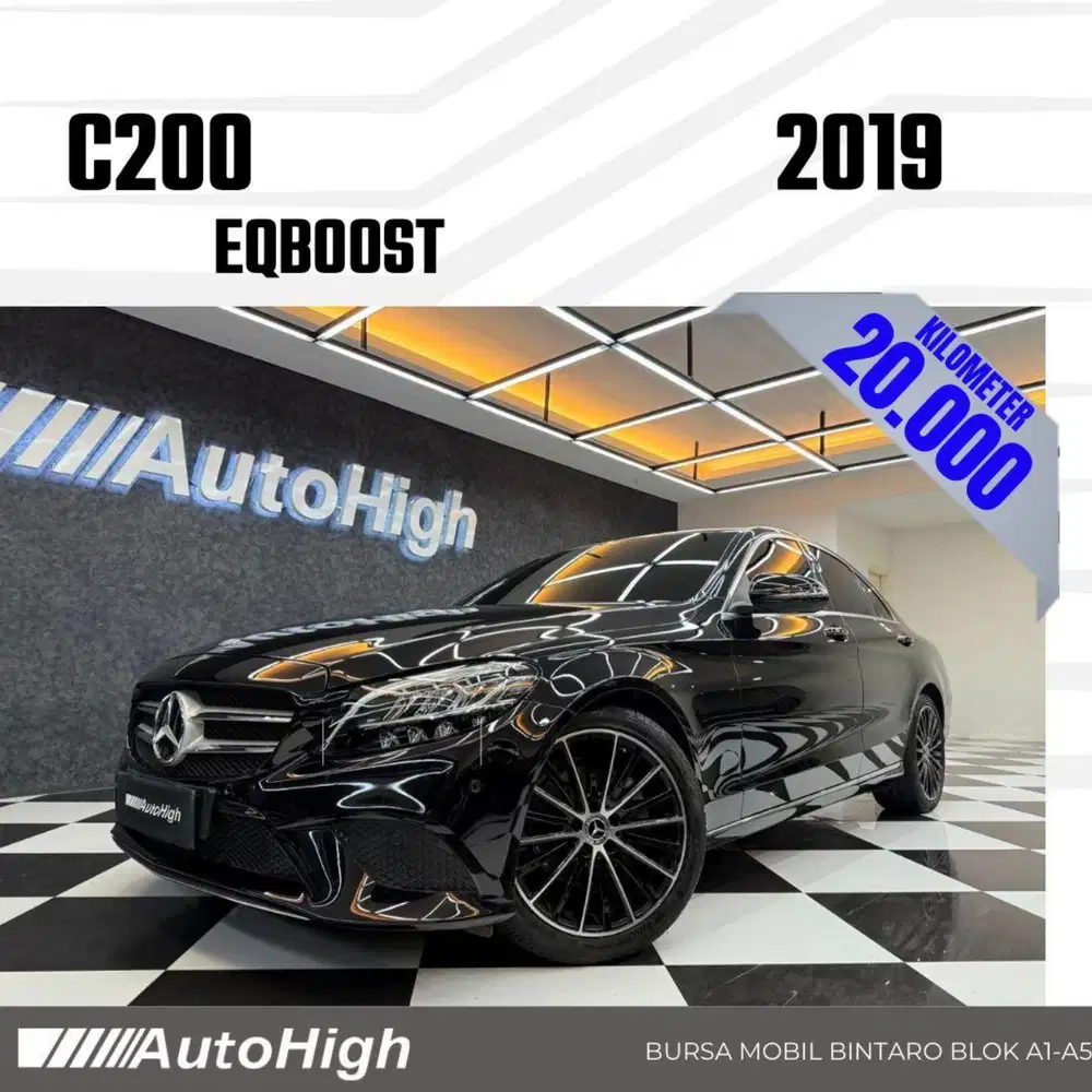 DP10% [Km20.000] C200 Avantgarde 2019 Black Reg 2021 #AUTOHIGH