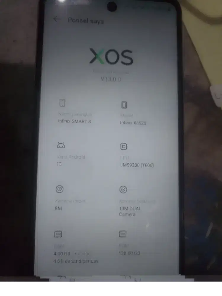 Infinix smart8 ram 4+4/128
