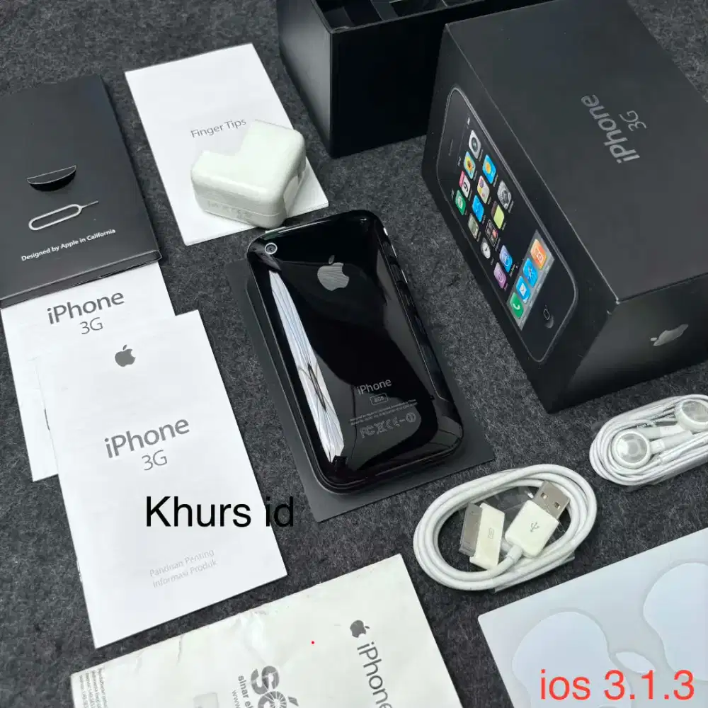 Iphone 3g black 8gb ios3 id/a likenew - rare apple collection