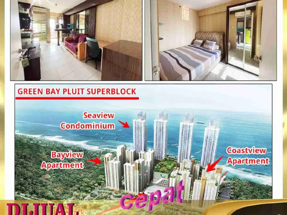 DIJUAL APARTEMEN 2 BEDROOM DI APARTEMEN GREEN BAY PLUIT JAKARTA UTARA