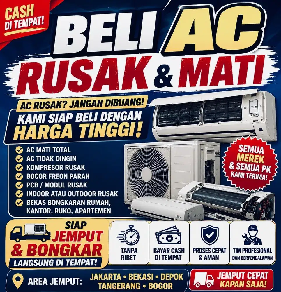 MEMBELI AC RUSAK & MATI | TEMBAGA DLL AC 1/2 PK , AC 3/4 PK 1 PK  DLL