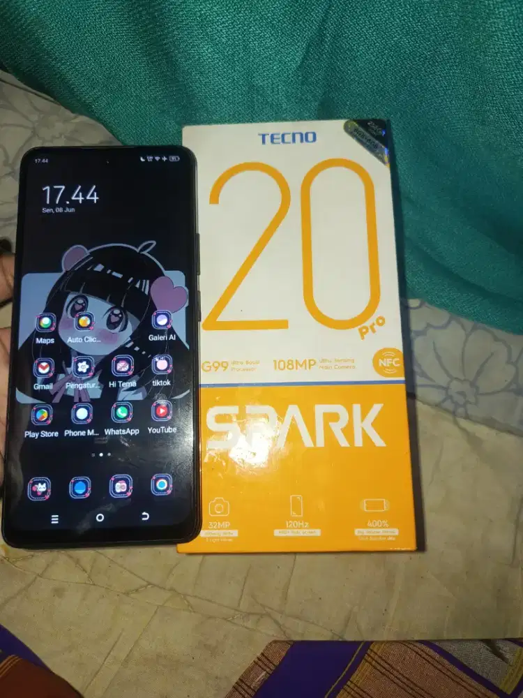 Tecno spark 20 pro 8+8/256 fullset