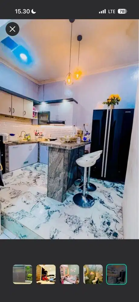 rumah full renov modern LT 72  siap huni,dapur mewah