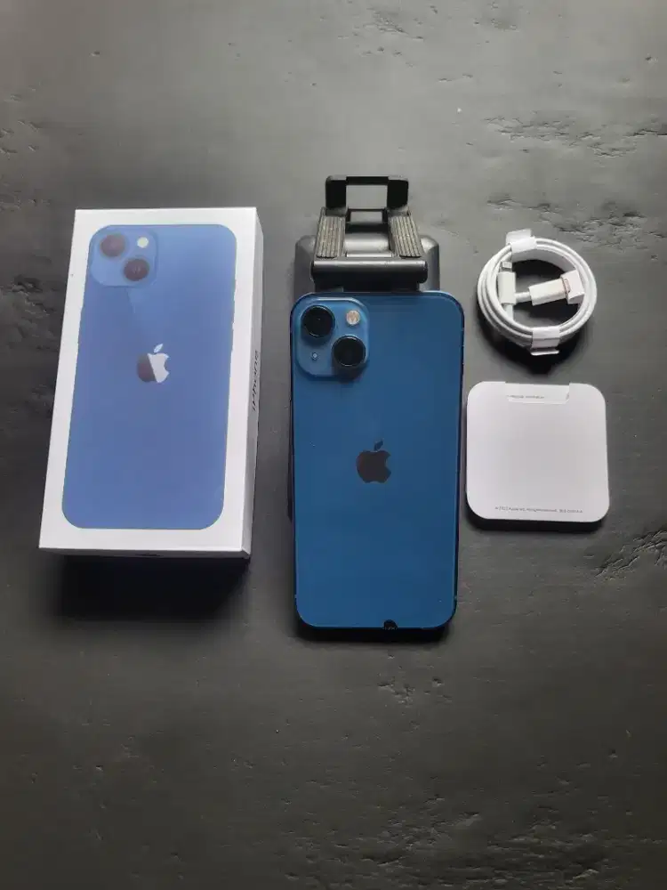 Iphone 13 128gb blue inter fullset mulus all operator normal semua