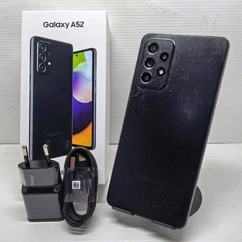 HOT SALE! SAMSUNG GALAXY A52 8/256 BLACK FULLSET MULUS SEIN RESMI SIAP