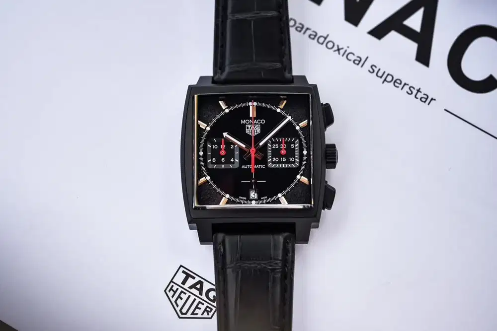 Tag Heuer Monaco Dark Lord Black DLC Titanium Bezel 39 Special Edition
