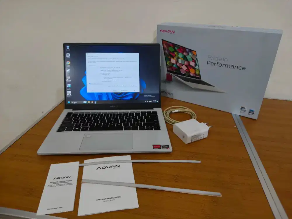 Laptop advan workplus Ryzen 7 7735HS 16GB DDR5 512GB NVMe Garansi 2bln