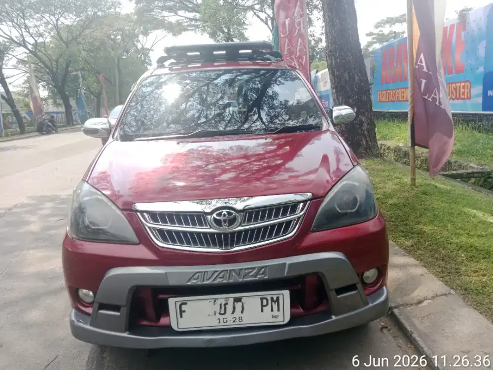 Avanza tahun 2008 , merah, type G, 1300 CC, Manual, double blower,