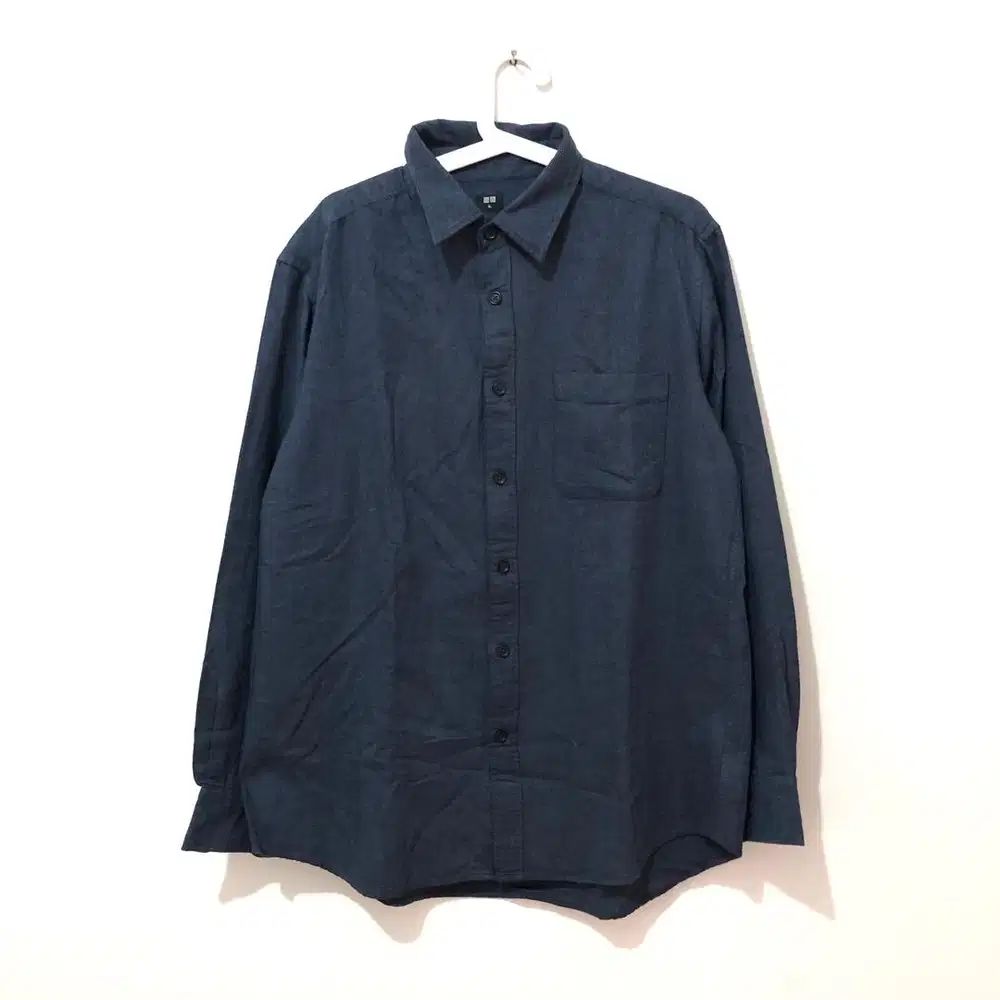 Kemeja Flanel Uniqlo Dark Grey long shirt zara dickies polo carhartt