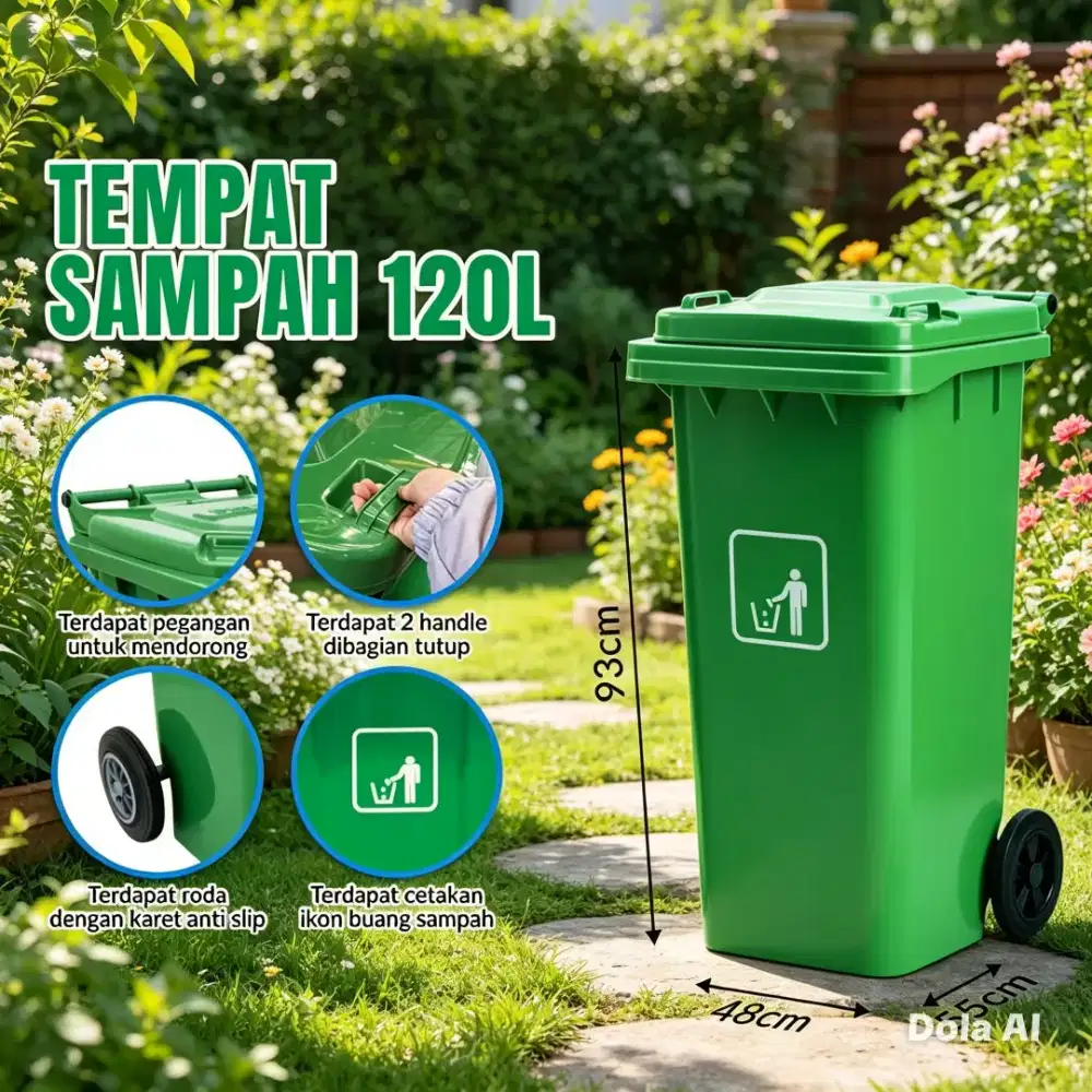 Pabrik tempat sampah HDPE dan fiberglass