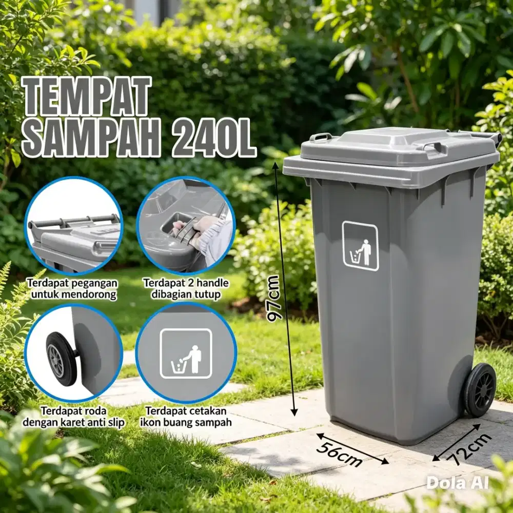 Pusat tempat sampah fiberglass dan HDPE