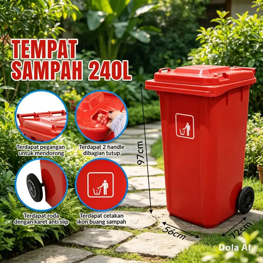 Pabrik tempat sampah bahan fiberglass dan HDPE