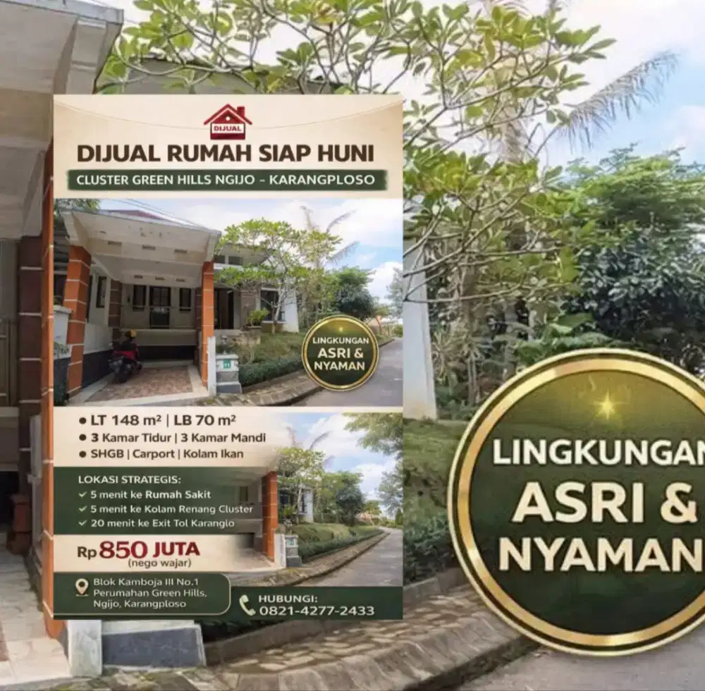 Dijual Cepat Rumah Siap Huni