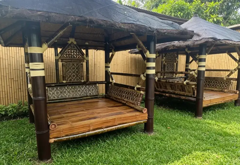 Gazebo bambu,rumah bambu,cafe bambu