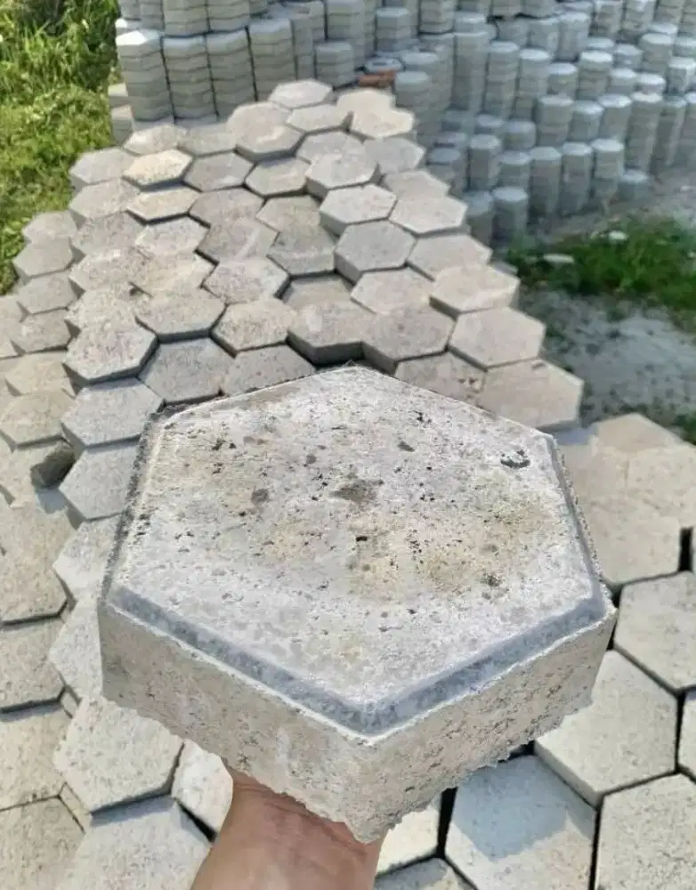 hexagon uk 6cm dan 8 cm dengan press hidrolik k250
