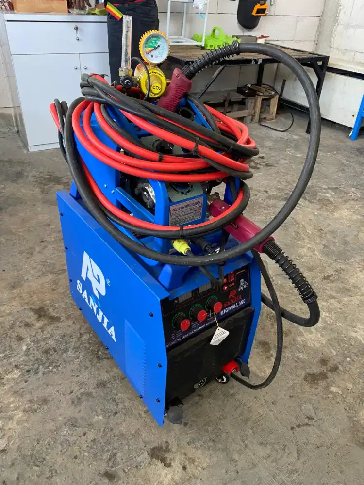 MESIN LAS MIG CO2 BEKAS 350A 3 PHASE AP SANJIA SECOND LISTRIK INVERTER