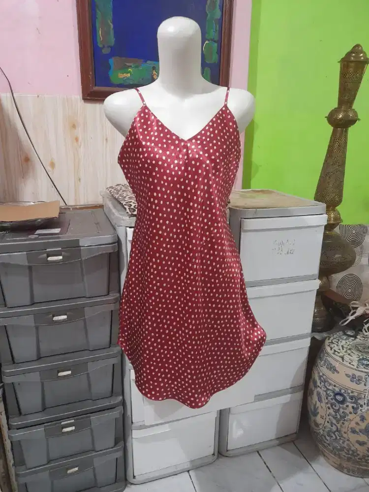 Tanktop mini dress satin