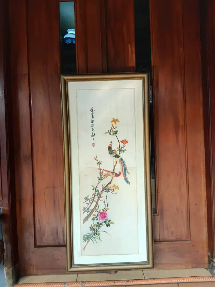 Similar items to Vintage Chinese Silk Art Embroidery Wall Art Framed