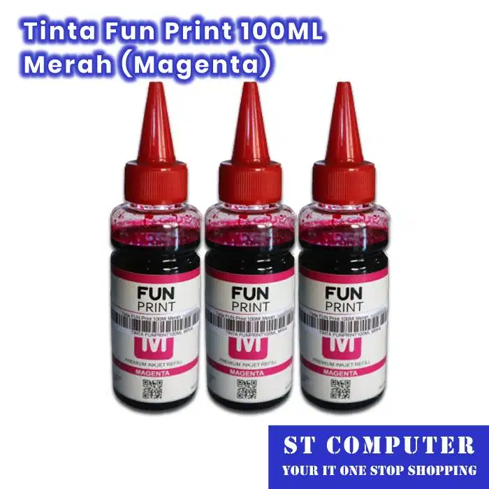 Tinta Fun Print 100ML Merah