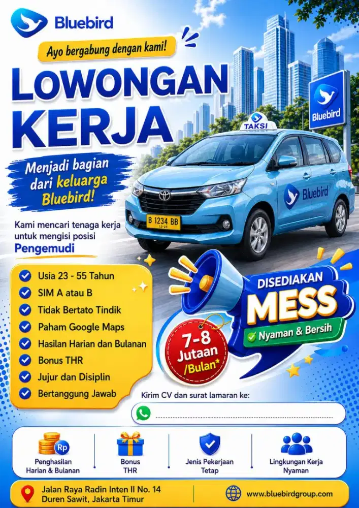 Di butuhkan pengemudi JAKTIM