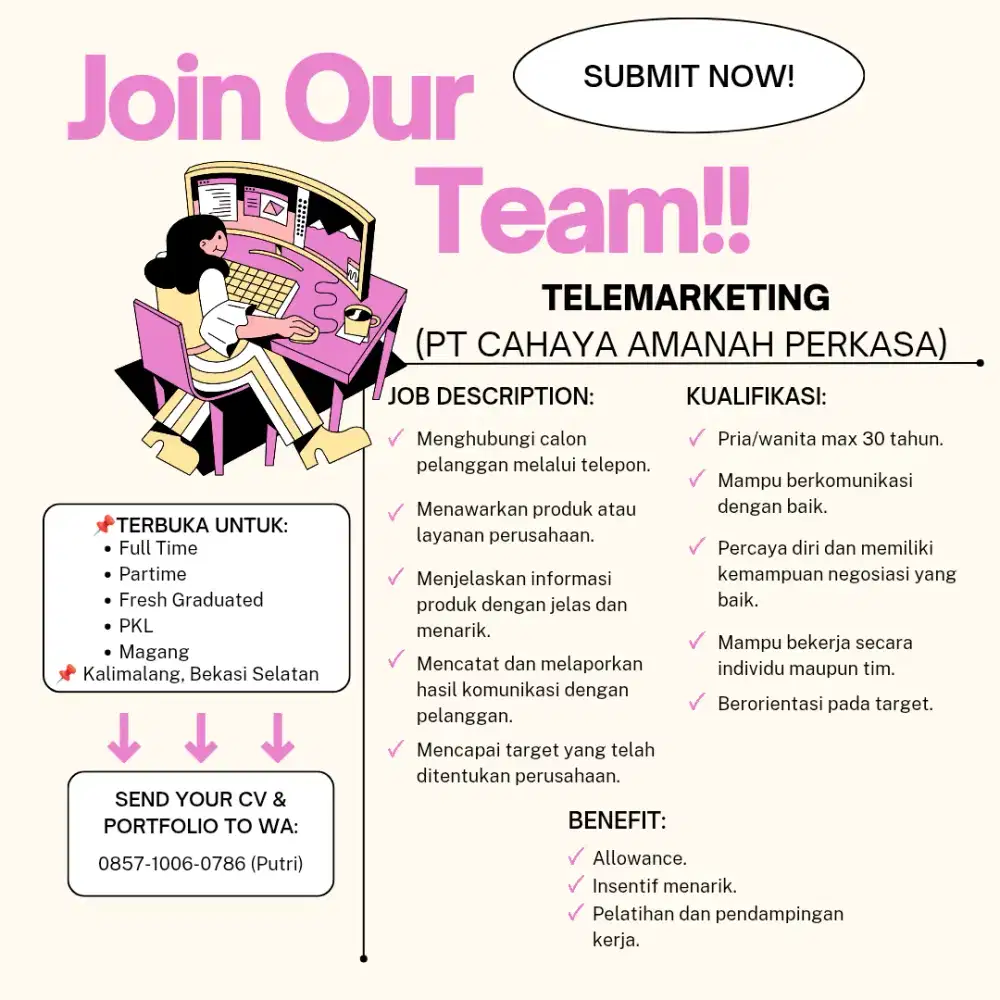 INFO LOKER TELEMARKETING