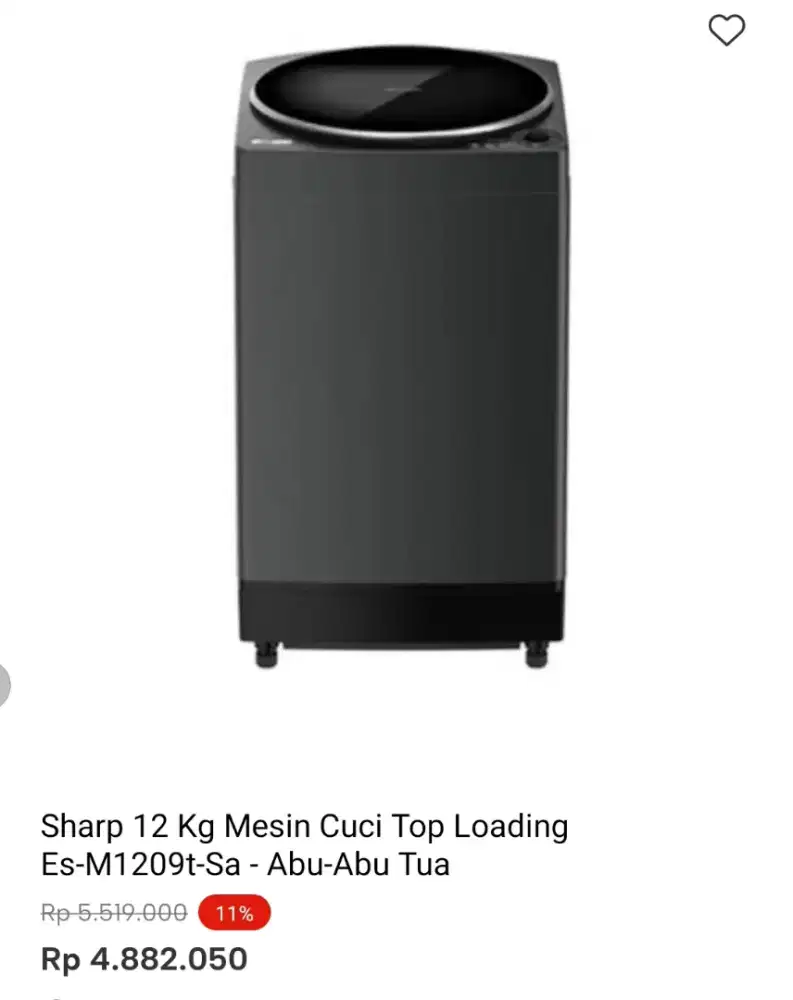 MESIN CUCI SHARP TOP LOADING 12KG