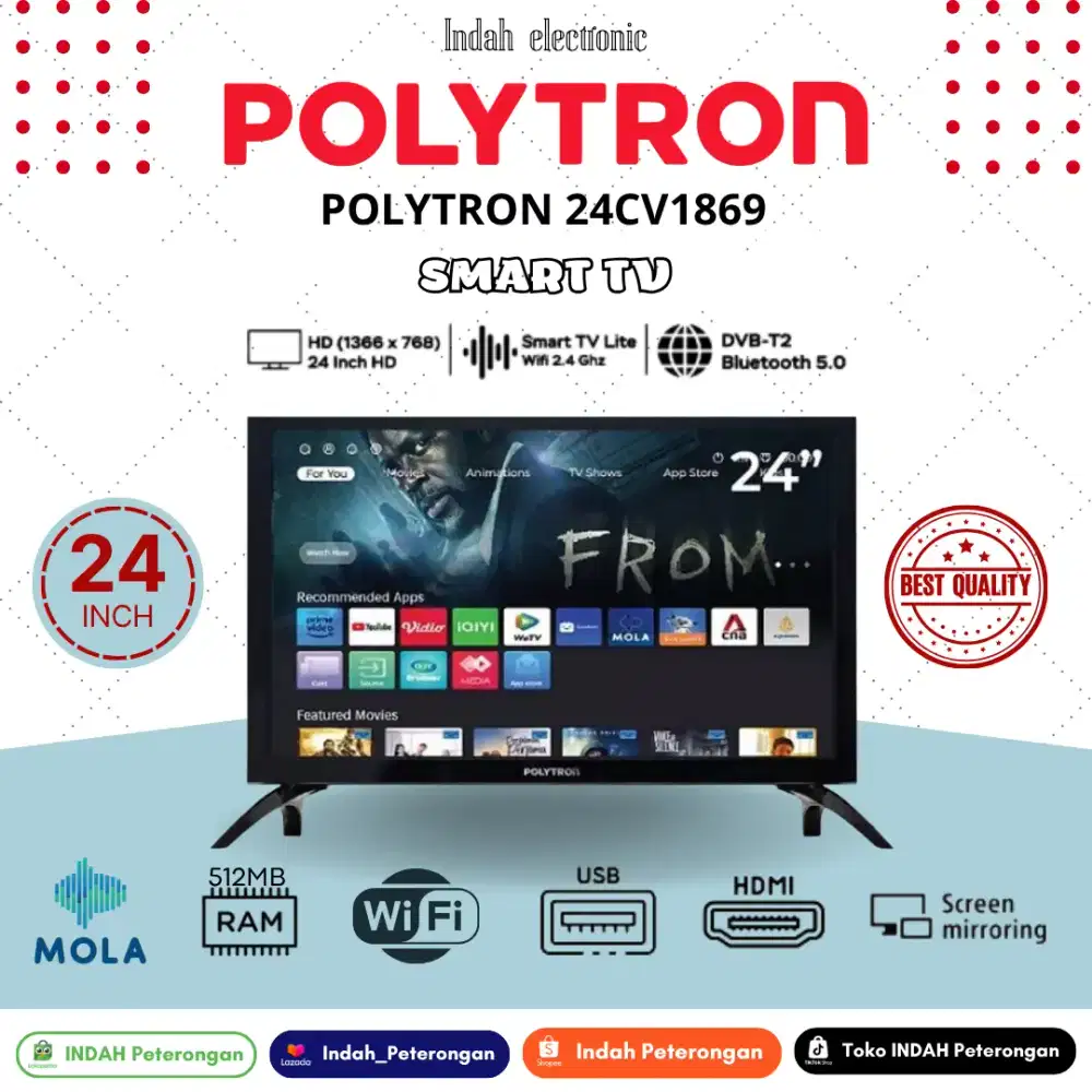 SMART TV POLYTRON 24CV1869