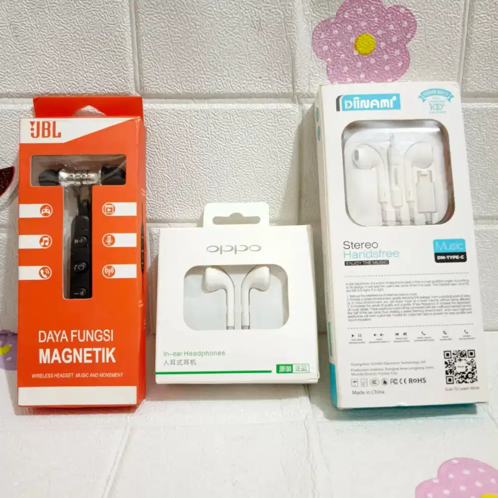 TAKE ALL 3 pcs Earphone Handsfree Headset MURAH