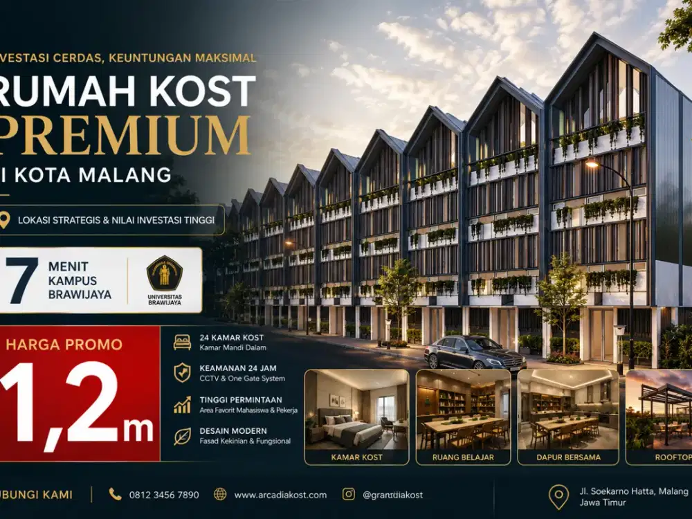 Investasi Kost Strategis Merjosari Malang 4 Kampus Besar Dekat UB UMM UIN ITN