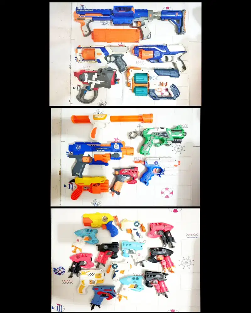 TAKE ALL 24pcs Mainan Nerf Emco Zuru Campur Murah BONUS