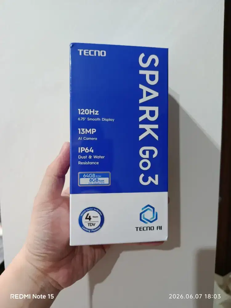 [BARU] Tecno Spark Go 3 4/64, SEGEL Garansi Resmi, Bisa COD