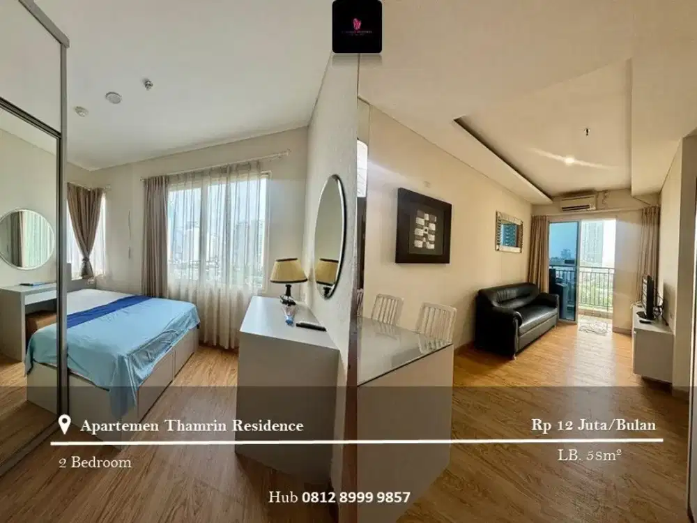Disewakan Apartement Thamrin Residence Low Floor 2BR Furnished