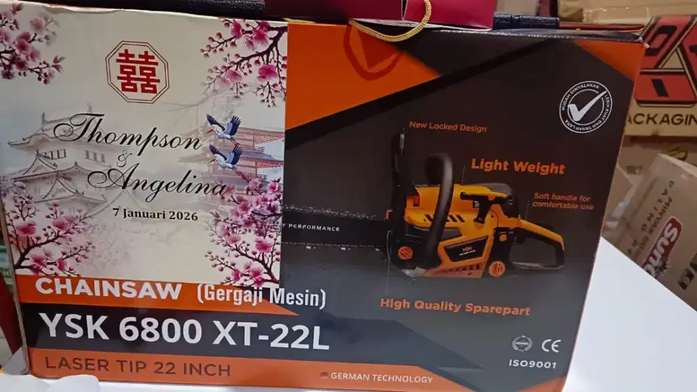 Chainsaw Gergaji Mesin YSK 6800 XT-22L Laser Tip 22inch