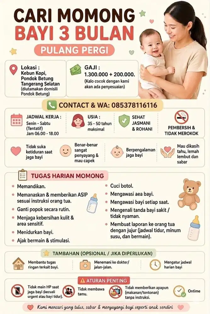 Momong Bayi 3 bulan (PP)