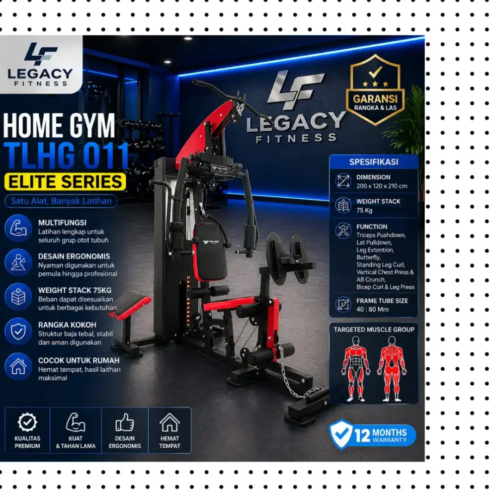 Homegym Legpress TLHG-011 alat fitnes GFL-817