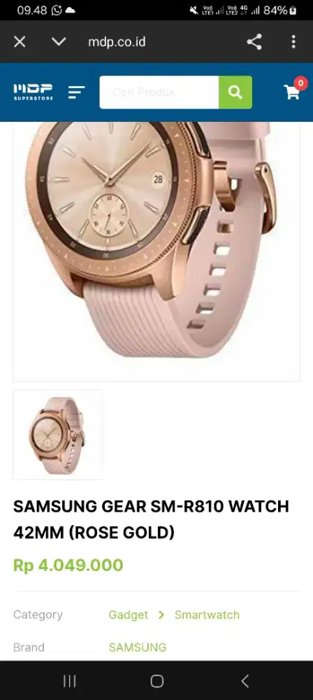 jam tangan Smartwatch Samsung Gear S4 Galaxy Watch Second Jual cepat