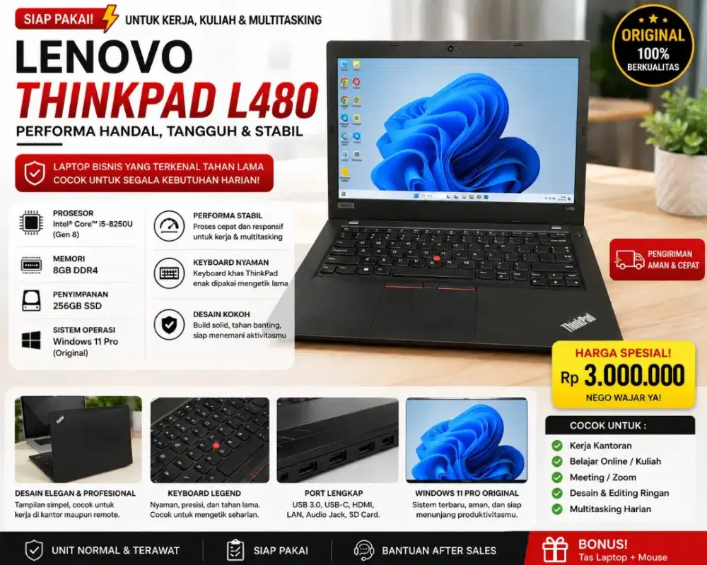 Lenovo ThinkPad T450s Core i5 Gen 8 RAM 8GB SSD 256GB Backlit