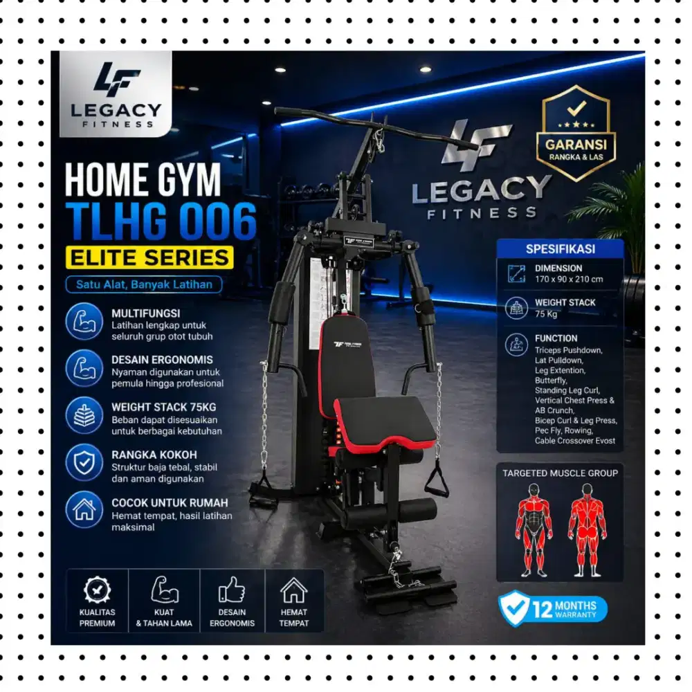 Homegym multigym TL-006 alat kebugaran JGR-362