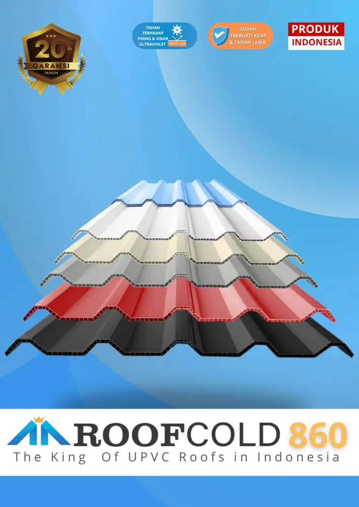 Atap UPVC Roofcold Double layer 860/830