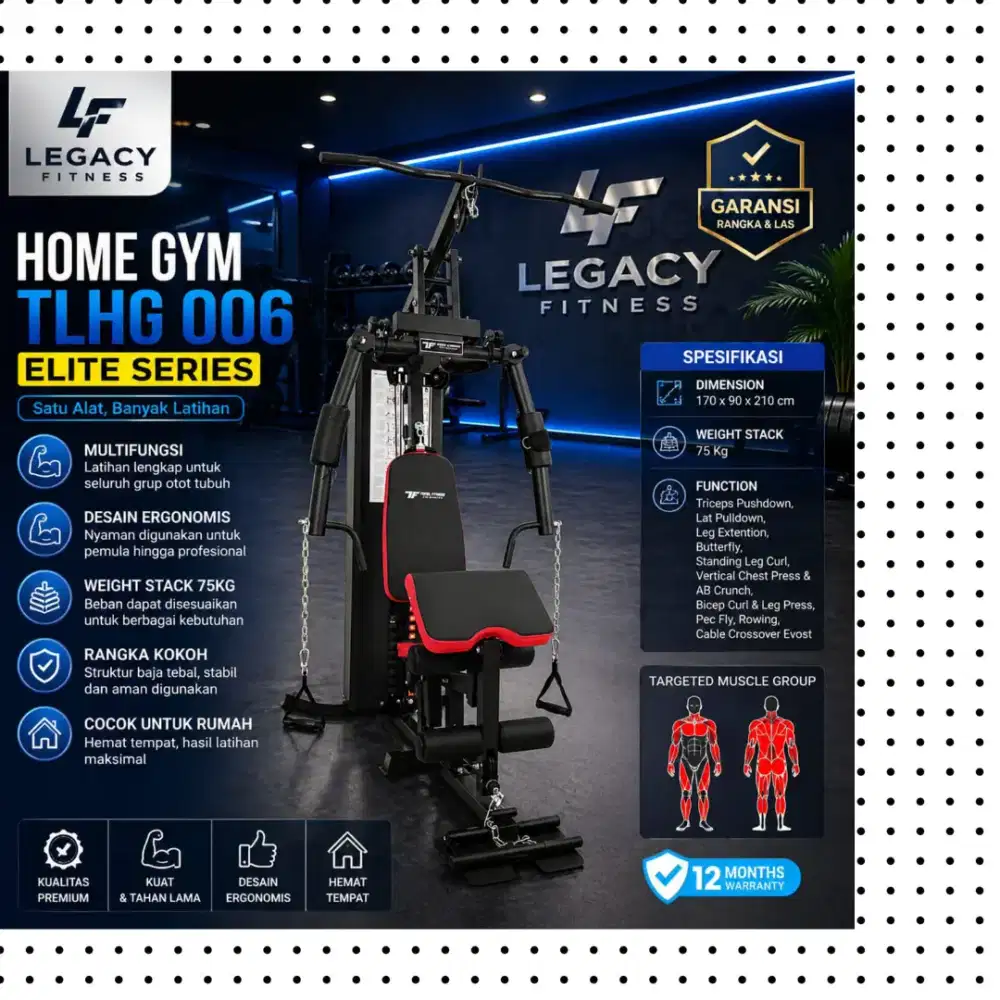 Homegym multigym TL-006 alat kebugaran JGR-362