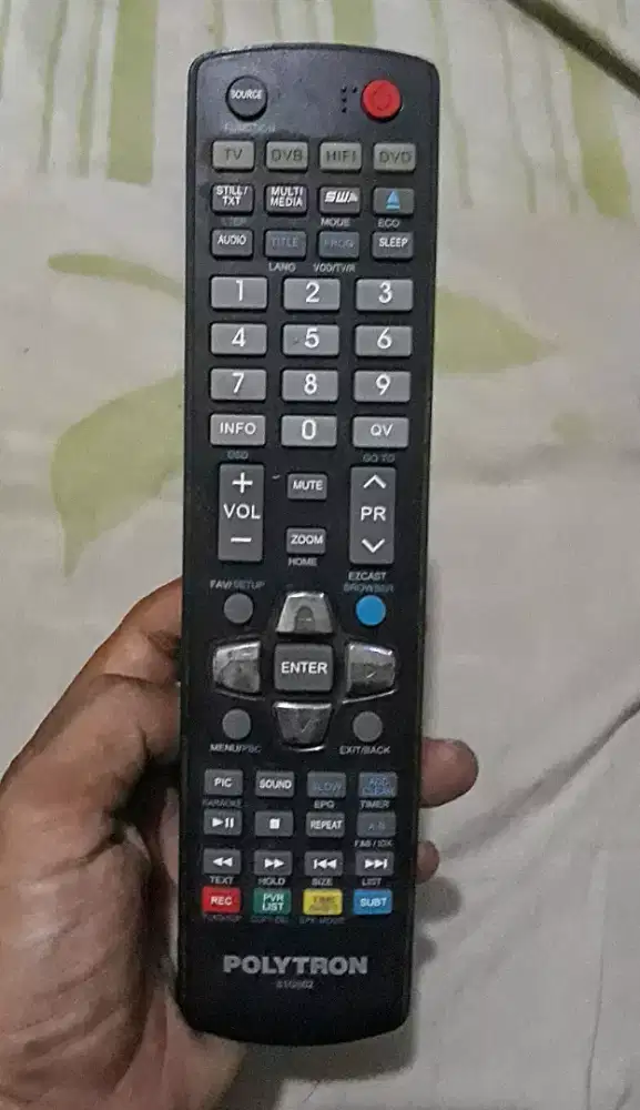 Remote TV LED ANDROID POLYTRON ORISINIL (81G862) TV/DVB/HIFI/DVD BAGUS