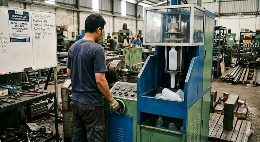LOWONGAN KERJA OPERATOR PRODUKSI BOTOL PLASTIK