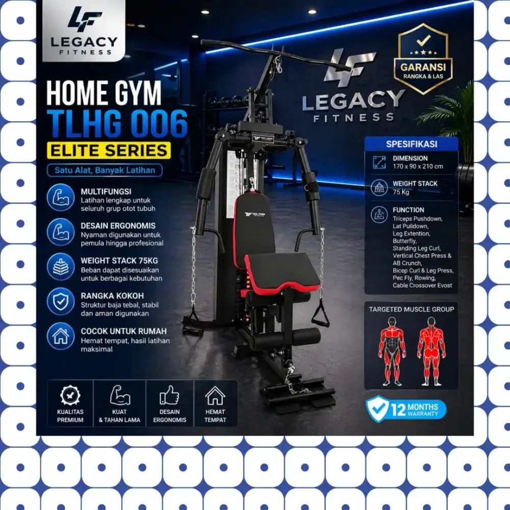 Homegym multigym TL-006 alat kebugaran JGR-362