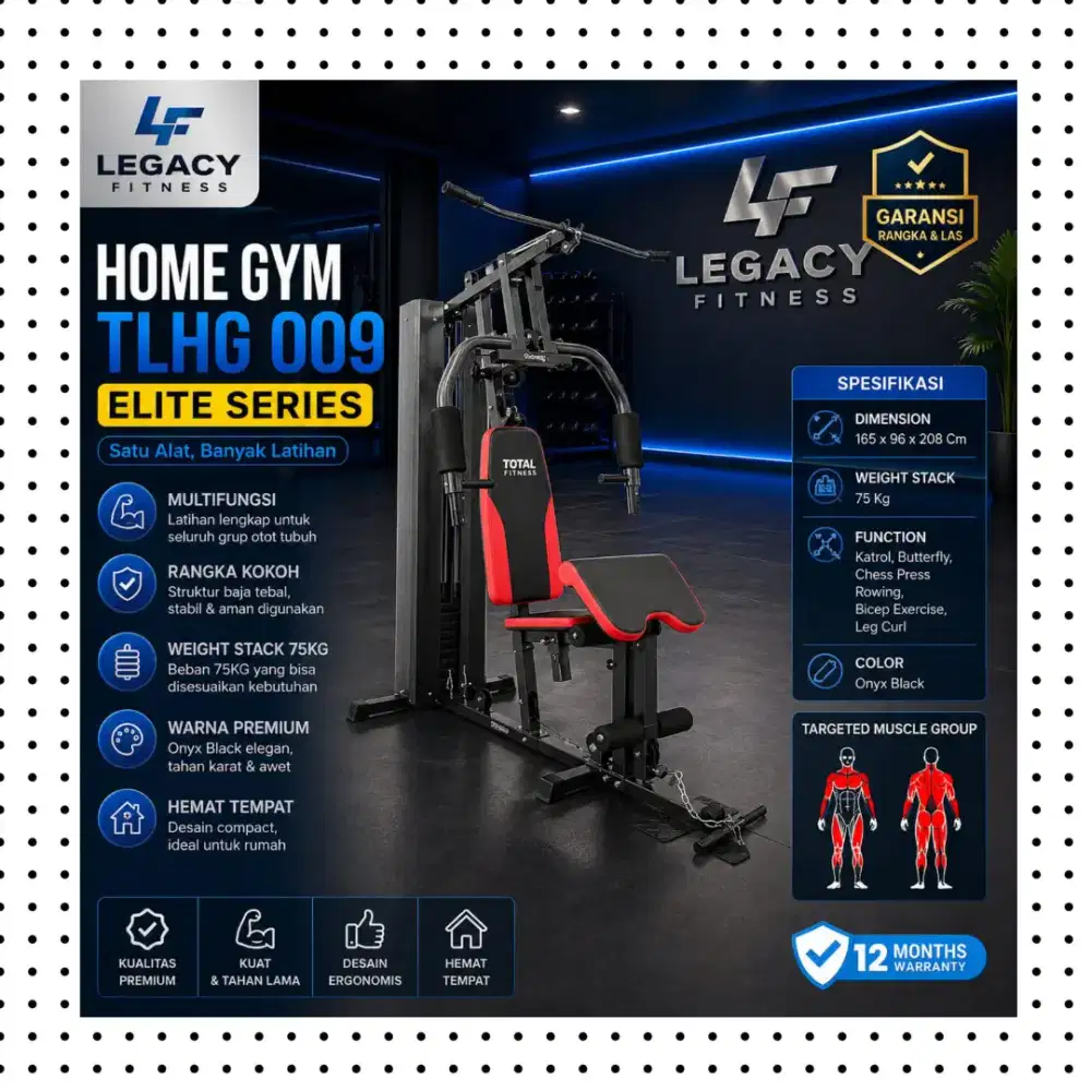 Homegym TLHG-009 75Kg alat olahraga GNE-539