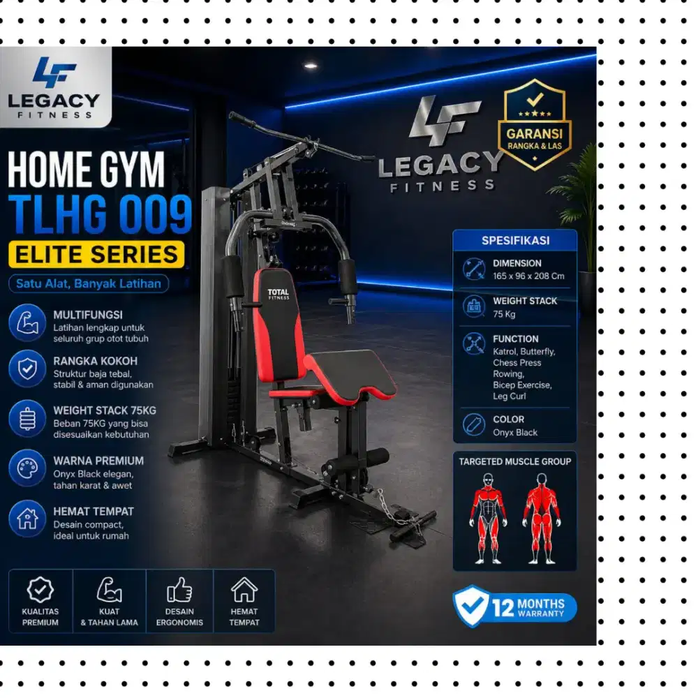 Homegym TLHG-009 75Kg alat olahraga GNE-539