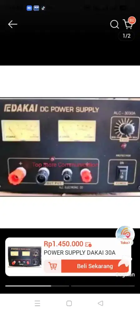 POWER SUPLAY Dakai 30 A cocok untuk pesawat rick atau walki talky