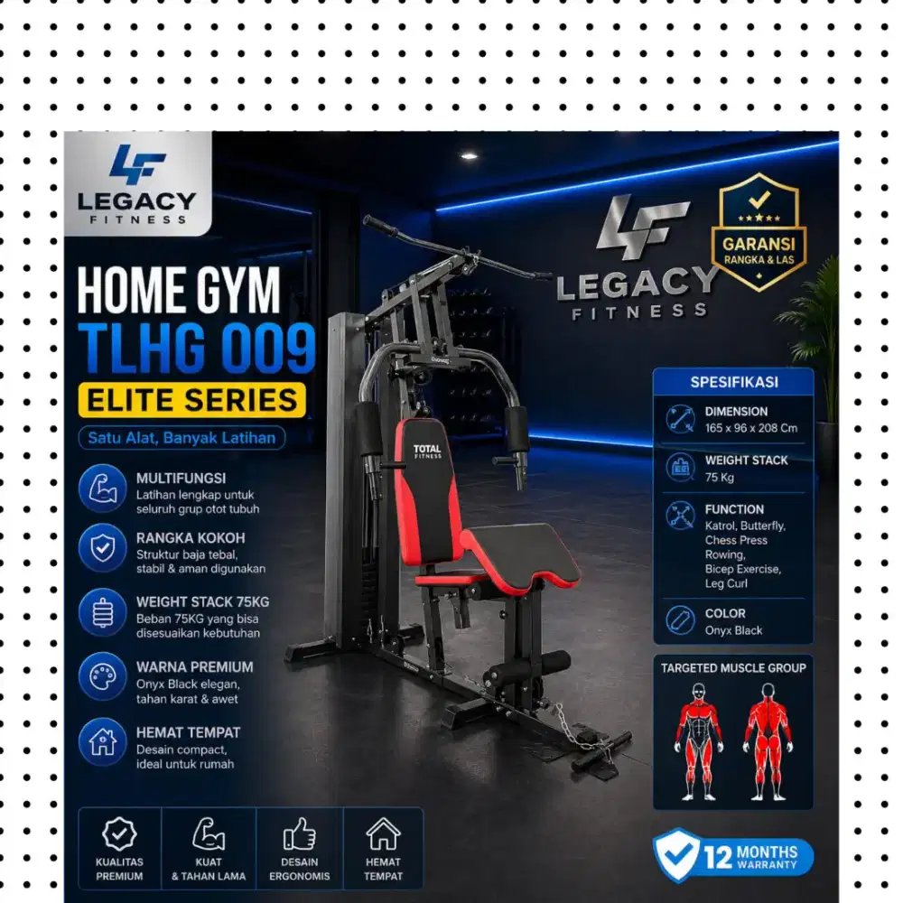 Homegym TLHG-009 75Kg alat olahraga GNE-539